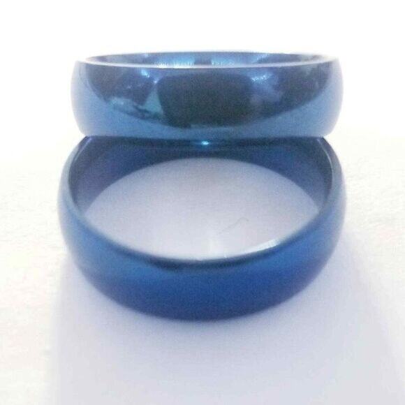 New blue tone stainless steel ring size 10‎ - Picture 1 of 5